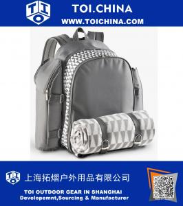 4 Person Picnic Backpack With Blanket