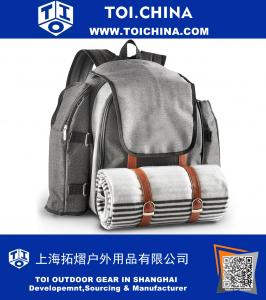 4 Person Premium Picnic Backpack With Blanket