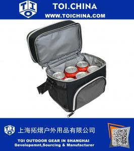 600D Lunch Bag Cooler Tote - теплоизолированный двойной отсек с застежкой-молнией Регулируемый плечевой ремень