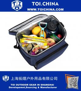 6 Can Cooler Bag for Lunch Box con correa ajustable y 2 bolsillos de malla