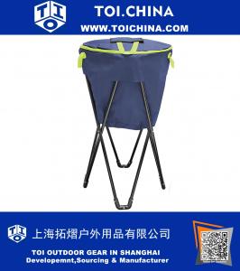 72 Can Collapsible Tub Cooler Stand With Travel Carry Bag