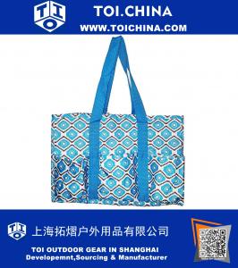 7 Pocket Fashion Print Tote Utility Bag