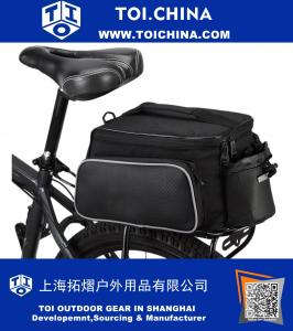 Bicicleta trasera del asiento del tronco del estante de la bolsa de la cola del hombro bolso de mano bolso de la bolsa