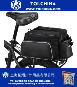 Bicicleta Traseira Tronco Rack Tail Bag Bolsa de Ombro Bolsa Tote Pannier