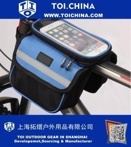 Bolsas de bicicleta a prueba de agua de la pantalla táctil Bicicleta Saddle Bag Ciclismo Pannier Bike Top Tube Bags Accesorios de equipo de ciclismo