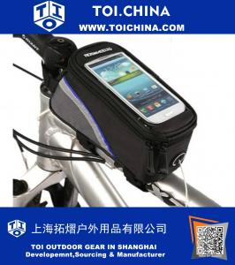 
Bicicleta bicicleta ciclismo quadro pannier saco tubo frontal saco celular telefone
