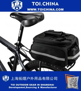 Bicicleta Ciclismo Bolsa de Asiento Trasero Impermeable Bolsa de Bicicleta Bolsa de Bicicleta Oxford Multifuncional al aire libre con Cubierta Impermeable, Durable, Cómodo, Fácil de instalar