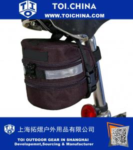 Bicycle Expandable Seat Wedge Reflective Trim And Light Clip Attachment - Cycling Under Seat Bag Bike Rear Pack Saddle Bag Frame Front Accessories