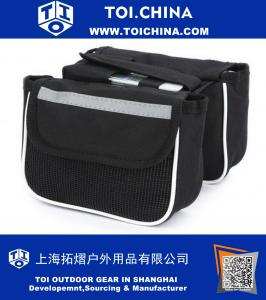 Bicycle Handlebar Bag, Double Size Bicycle Front Bag for Outdoor Activities