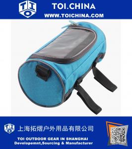 Bolsas para manillar de bicicleta Cestas frontales de bicicleta Bolsa de almacenamiento de cuadro de bicicleta Bolsa de pannier de bicicleta de tubo delantero superior con bolsa transparente para montar actividades al aire libre