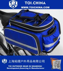 Bicycle Pannier, Bodecin Outdoor Waterproof Multi- function Portable Bicycle Pack Bike Pannier Carrying Luggage Package Rack Panniers Rear Seat Trunk Bag with Rainproof Cover