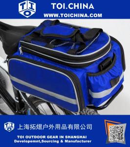 Sacoche de bicyclette, Bodecin extérieure imperméable à l'eau multifonctionnelle portative de paquet de bicyclette Sacoche de vélo transportant le paquet de bagage Sacoche de sac arrière Sac de coffre de siège arrière avec la couverture imperméable