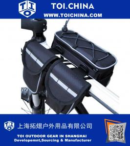 Bicycle Saddl Seatpost Bag Frame Pannier Top Tube Bag Fashion Fixed Gear Pannier Saddle Rear Rack Seat Bag
