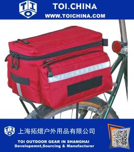 Bicycle Trunk Rack Bag Rear Light Clip Attachment And Reflective Trim Cycling Rack Pack Bike Rear Bag Frame Front Accessories