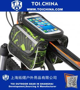 Велосипедная сумка Красочные велосипедные рулевые пакеты для 6-дюймовых телефонов