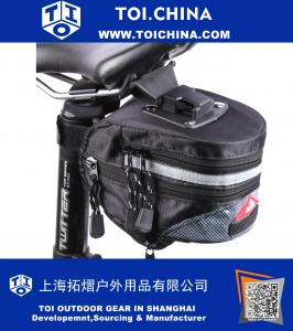 Bike Bag Under Seat 6 Inch Large Capacity Bicycle Strap-on Waterproof Expabdable Bike Saddle Bag, Road Bike Wedge rear Bag