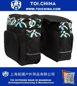 Bike Bicycle Rear Rack Double Panniers Back Seat Cargo Trunk