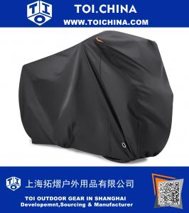 Cubierta de bicicleta para 2 bicicletas, 190T nylon impermeable cubierta de la bicicleta Anti polvo lluvia protección UV para bicicleta de montaña Road Bike con bolsa de almacenamiento de agujeros de bloqueo