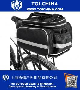 Задняя сумка для велосипеда с более толстыми ремешками на удлиненном плечевом ремне с водонепроницаемой нейлоновой сумкой для велосипедов с плащом