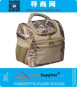 Camo Insulated Double Decker Lunch Bag Cooler, 11 x 11 x 8-Inch