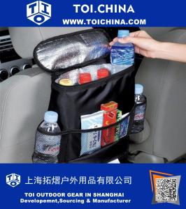 Assento de carro de Volta Organizador Multi-Bolso Auto Diversos De Viagem Pendurado Saco Refrigerador De Armazenamento Para A Água Livro Garrafa De Cerveja