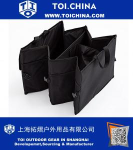 Car Trunk Pocket Auto Organizer -Premium Oxford Nylon 3 Compartments with side pocket 21 inch x 15 inch x 10 inch