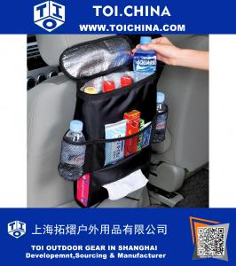 Car seat organizer cooler bag with box storage bag