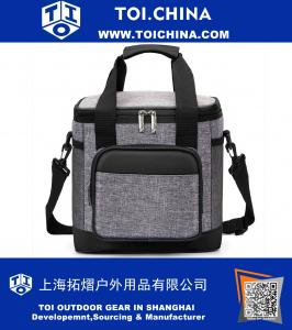 Cooler Bag 18 Cans Capacity Изолированная обезжиренная сумка для завтрака со съемным ремешком Multipocket Outdoor для семейного пляжа