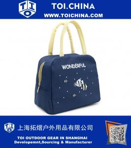 Kühler isolierte Tasche, Mini-Cartoon-Lunch-Bag, Mittagessen Taschen für Kinder, Portable Marine blau isolierte Einkaufstasche, Oxford Tuch Mittagessen Taschen für Jungen und Mädchen