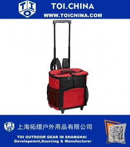 Cooler Shuttle with Tray Rolling Wheel Cooler Convertible To Backpack