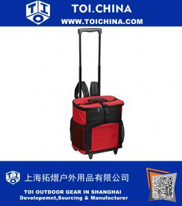 Cooler Shuttle with Tray Rolling Wheel Cooler Convertible To Backpack