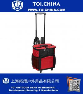 Cooler Shuttle with Tray Rolling Wheel Cooler Convertible To Backpack