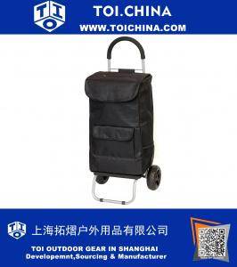 Cooler Trolley Dolly, Negro Bolsa frigorífica con aislamiento plegables enrollable rodando tailgating bbq beer ice cart