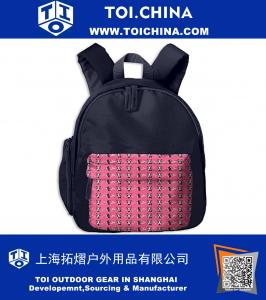 Nette französische Bulldoggen-Tatzen-Knochen scherzt nette Oxford-Gewebe-Schulrucksack-Taschen-Schulter-Daypack-Handtasche