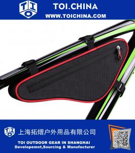 Cycling Bicycle Bike Bag Top Tube Triangle Bag Front Saddle Frame Pouch Outdoor MTB Road Bike Front Bag with Reflective Stripe