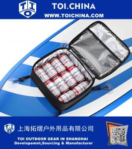 Bolso de enfriadora de bolsa de cubierta y malla superior Bote de silicona resistente de 10 bolsillos aislante resistente al agua con caja impermeable