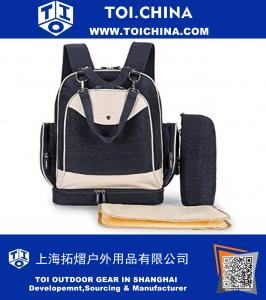 Bolso del pañal, mochila de la aguamarina de la marca del Watermark, bolso del refrigerador de la botella del candado del cochecito de bebé