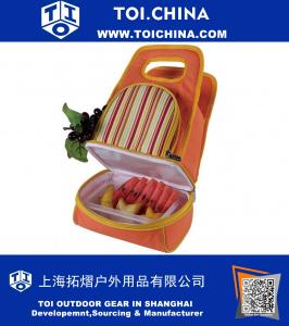 Doubl-Layer Isolierte Kühltasche Mobile Kühltasche, Orange