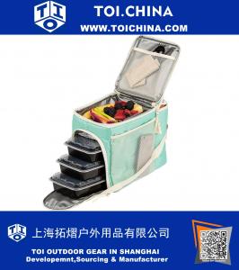 EDC Yemek Hazırlama Torbası - Tam Yemek Yönetim Sistemi Porsiyon Kontrolü Yemek Hazırlama Kapları + Buz Paketi içerir
