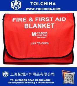 Emergency Fire Blanket Kit with Case and Fire Retardent Blanket