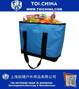 Extra Large Heavy Duty Nylon Insulated Thermal Grocery Shopping Bag Tote with Waterproof Lining