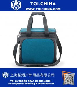 Isolierte Picknick-Tasche für Familien mit Kühlfach, Teller und Besteck. Ideal für Outdoor, Sport, Wandern, Camping, Grill