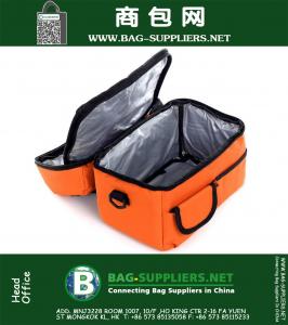 Moda Lunch Box Bag Multi-funcional, Long Time Cooler Bag, Tamanho Grande 2 Camadas Isoladas Cooler Compartimento, Loja de Leite Medicina e Alimentos Quando Ao Ar Livre trabalho