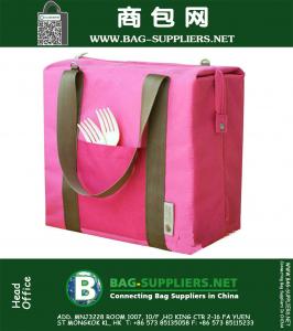 Мода Водонепроницаемая сумка для пикника Tote Большой изолированный кулер для путешествий Zipper Organizer Box с ремешком