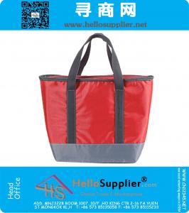 Moda À Prova D 'Água Saco Do Almoço Tote Isolado Cooler Exterior Viagem Organizador Caixa Sacos De Piquenique, Vermelho