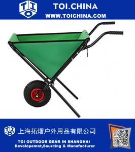 Folding Garden Wheel-Barrow Steel Frame Dolly Hand Truck Garden Cart for Horse Lawn