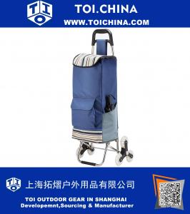 Folding Shopping Cart, Stair Climbing Cart Grocery Laundry Utility Cart with Wheel Bearings