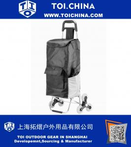 Folding Shopping Cart, Stair Climbing Cart Waterproof Grocery Laundry Utility Cart with Wheel Bearings