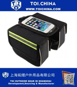 Handlebar Bags Bike Bag Waterproof Bicycle Frame Front Tube Music Player Mobile Cell Phone Cycling Holder
