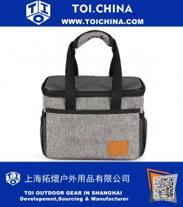 Bolso de refrigerador portátil Ice Pack - Organizador de material aislante impermeable suave Heather Grey Tote 6L